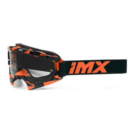 Gogle motocyklowe IMX MUD GRAPHIC ORANGE GLOSS/BLACK SZYBA CLEAR pomarańczowy czarny