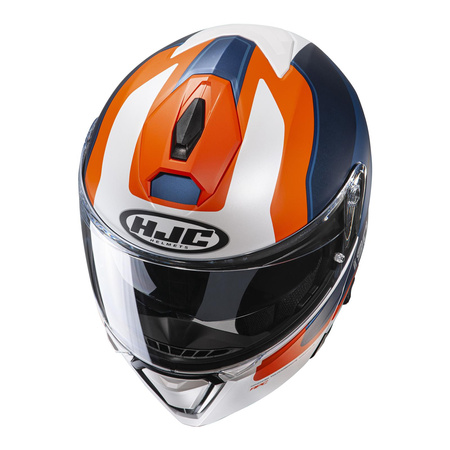 Kask szczękowy HJC I90 WASCO WHITE/BLUE/ORANGE biały niebieski granatowy pomarańczowy