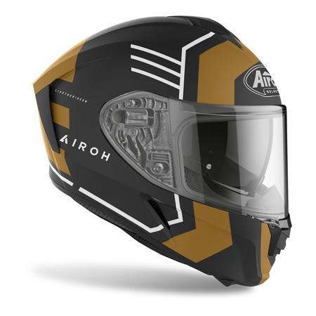 Kask integralny AIROH SPARK THRILL GOLD MATT czarny złoty biały
