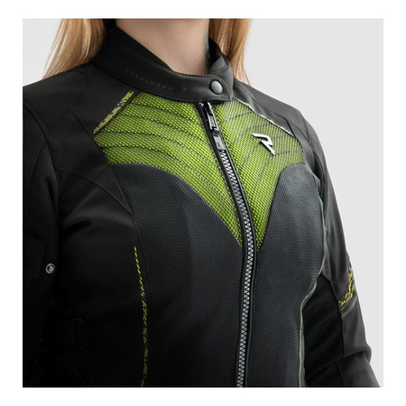 Kurtka tekstylna damska REBELHORN JAX LADY BLACK/FLUO YELLOW czarny żółty fluo