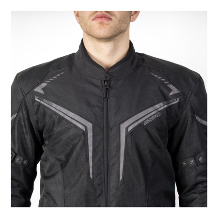 Kurtka tekstylna OZONE FLOW BLACK czarny