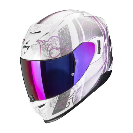 Kask integralny SCORPION EXO 520 EVO AIR FASTA WHITE/PURPLE biały fioletowy