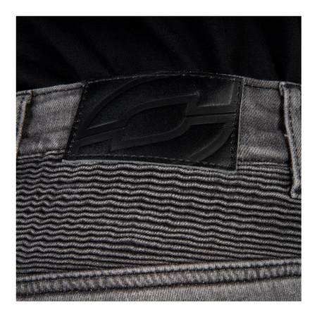 Jeansy motocyklowe OZONE RUSTY WASHED BLACK czarny