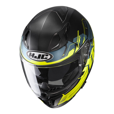 Kask integralny HJC I70 ALLIGON BLUE/YELLOW czarny niebieski żółty