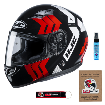 Kask integralny HJC CS-15 MARTIAL BLACK/RED/WHITE czerwony biały czarny
