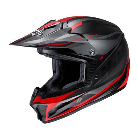 Kask cross dziecięcy HJC CL-XY-II DRIFT BLACK/RED czarny czerwony