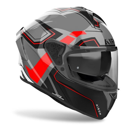 Kask integralny AIROH SPARK 2 DART RED GLOSS czerwony szary czarny
