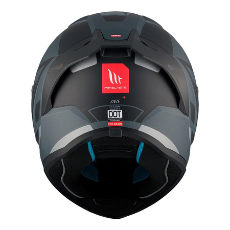 Kask integralny MT STINGER 2 ZIVZE MATT BLACK/GREY czarny szary