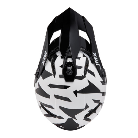 Kask cross IMX FMX-02 GRAPHIC BLACK/WHITE/FLO RED/GREY czarny biały czerwony fluo szary
