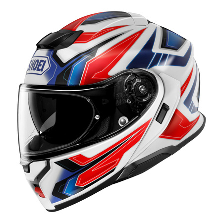 Kask szczękowy SHOEI NEOTEC 3 ANTHEM TC-10 biały czerwony niebieski