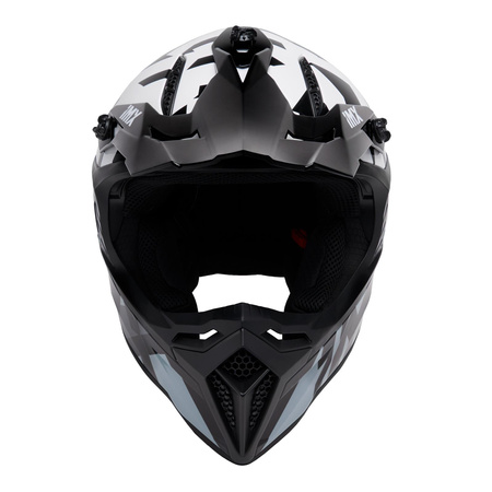 Kask cross IMX FMX-02 GRAPHIC BLACK/WHITE/GREY/METALLIC GREY czarny biały szary