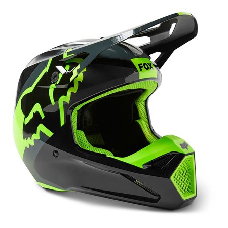 Kask cross FOX V1 XPOZR BLACK/GREY czarny szary żółty fluo