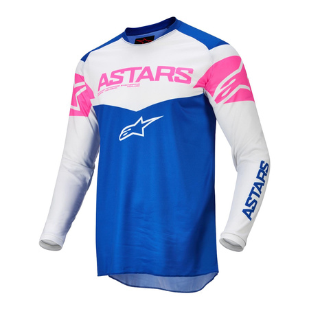 Bluza cross ALPINESTARS FLUID TRIPPLE BLUE/WHITE/FLUO PINK niebieski biały różowy