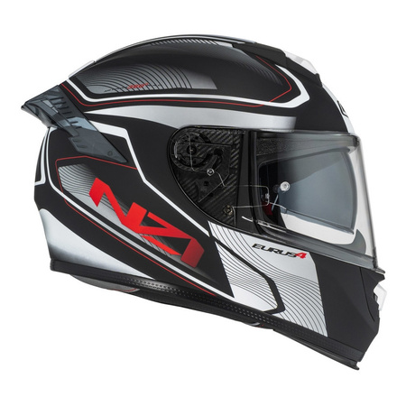 Kask integralny NZI EURUS 4 STREAM CHARMENT BLACK WHITE TINTED S MATT czarny biały