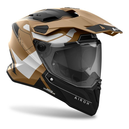 Kask integralny AIROH COMMANDER 2 REVEAL SAND MATT brązowy biały czarny