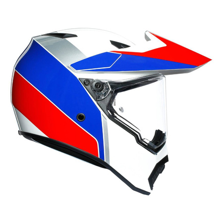 Kask integralny AGV AX9 ATLANTE WHITE/BLUE/RED biały niebieski czerwony