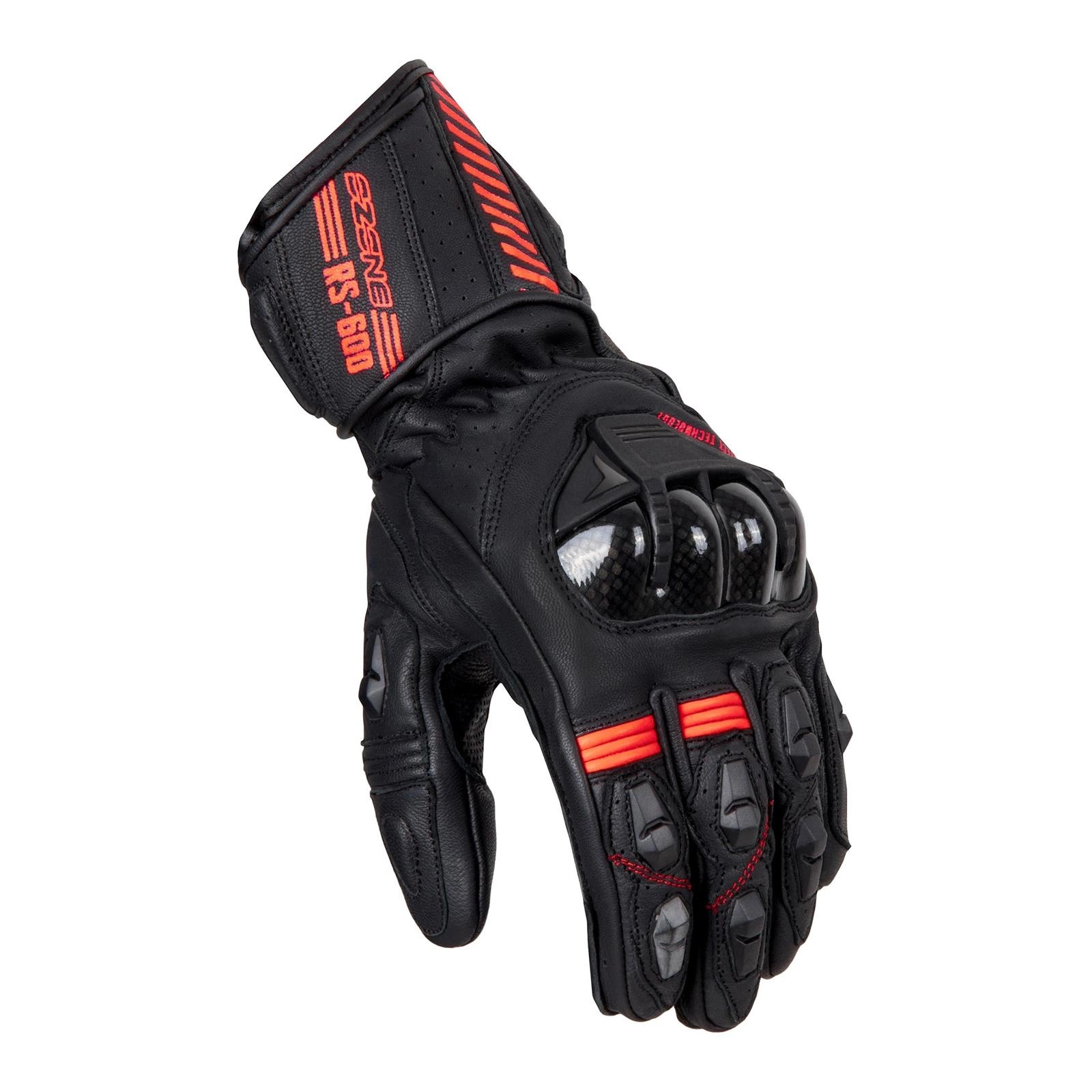 Rękawice sportowe OZONE RS600 BLACK/FLO RED czarny czerwony fluo