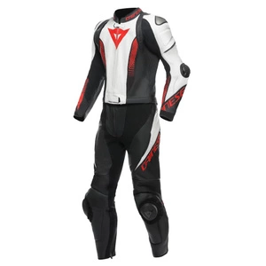 Kombinezon dwuczęściowy DAINESE LAGUNA SECA 5 BLACK/FLO RED czarny czerwony fluo