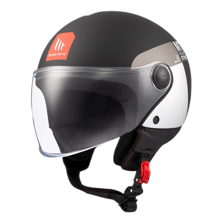 Kask otwarty MT STREET S INBOARD MATT BLACK/GREY czarny szary