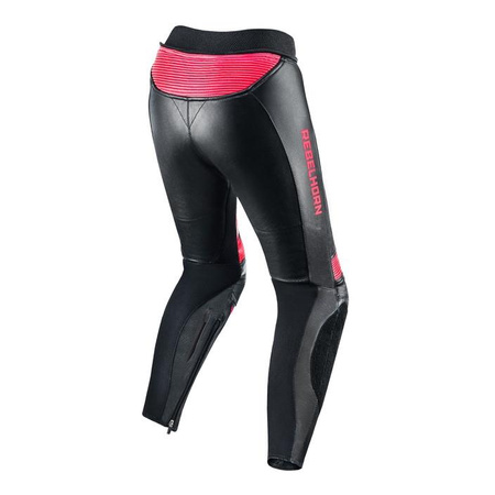 Spodnie skórzane damskie REBELHORN REBEL LADY PINK/BLACK różowy czarny
