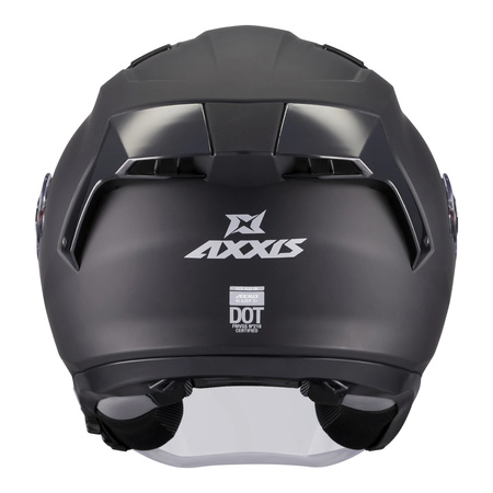 Kask otwarty AXXIS BLAZER SV SOLID A1 MATT BLACK czarny mat