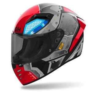 Kask integralny AIROH CONNOR BOT GLOSS szary czerwony czarny niebieski