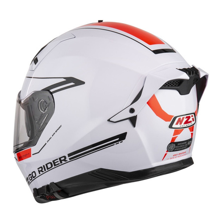 Kask integralny NZI GO RIDER STREAM DUO SOLID WHITE biały