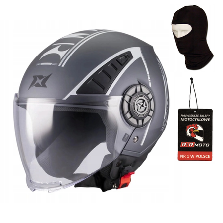 Kask otwarty AXXIS METRO S SIRIS C2 MATT czarny szary
