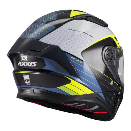 Kask integralny AXXIS PANTHER SV DIMENSION B3 GLOSS niebieski żółty fluo czarny biały