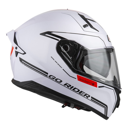 Kask integralny NZI GO RIDER STREAM DUO SOLID WHITE biały