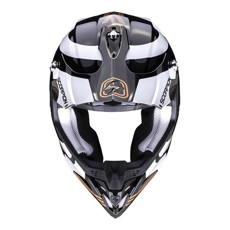 Kask cross SCORPION VX 16 EVO AIR TUB METAL BLACK/GOLD czarny złoty