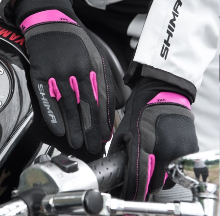 Rękawice miejskie damskie SHIMA ONE LADY PINK czarny różowy