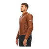 Kurtka skórzana SHIMA HUNTER+ 2.0 LIGHT BROWN brązowy