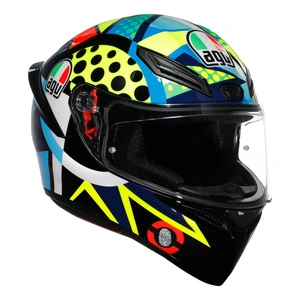 Kask integralny AGV K1 S ROSSI WINTER TEST 2020 czarny żółty zielony niebieski