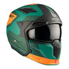Kask otwarty MT STREETFIGHTER SV S TOTEM C6 MATT zielony pomarańczowy