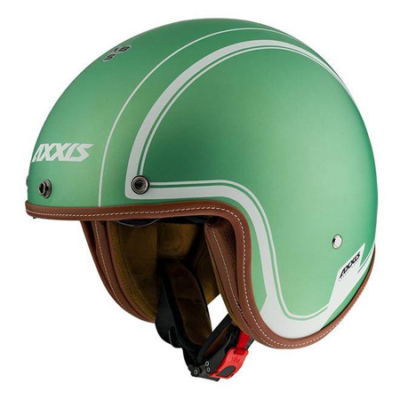 Kask otwarty AXXIS HORNET ROYAL MATT GREEN zielony biały