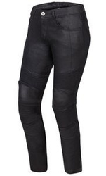 Jeansy motocyklowe damskie OZONE ROXY LADY WAXED BLACK czarny