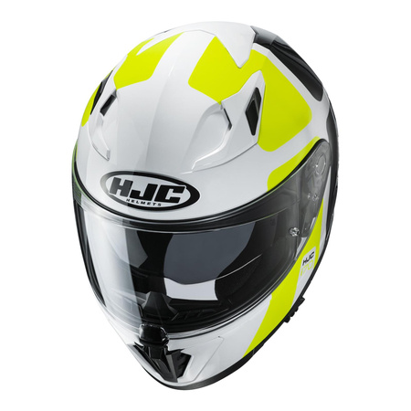 Kask integralny HJC I70 PRIKA WHITE/BLACK/FLO YELLOW biały czarny żółty fluo