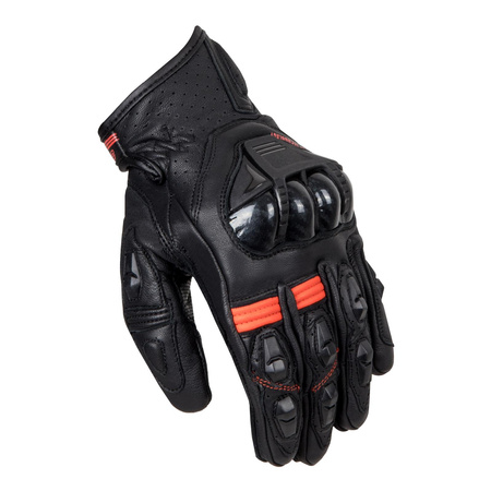 Rękawice miejskie OZONE RS600 SHORT BLACK/FLO RED czarny czerwony fluo