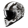 Kask integralny HJC V60 FLAME BLACK/WHITE czarny biały