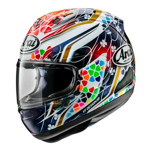 Kask integralny ARAI RX-7 V EVO NAKAGAMI GP2 biały czerwony granatowy niebieski złoty