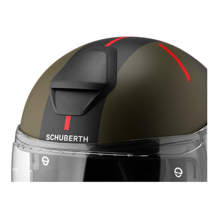 Kask otwarty SCHUBERTH M1 PRO ECE MERCURY GREEN zielony czerwony biały czarny