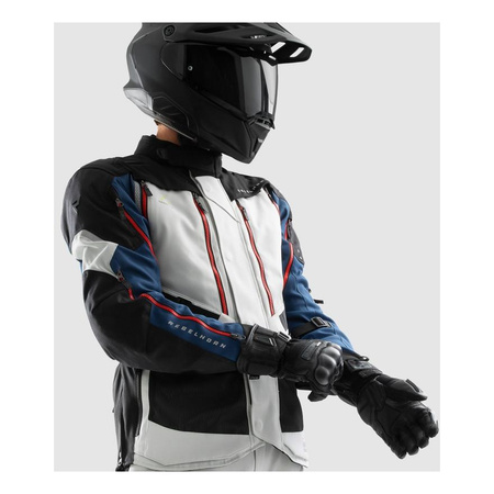 Kurtka tekstylna REBELHORN HARDY 3.0 BLUE/GREY/RED niebieski szary czerwony