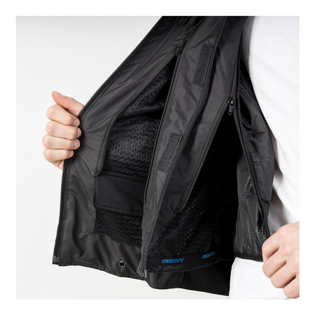 Kurtka tekstylna OZONE FLOW BLACK czarny