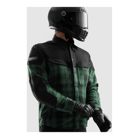 Koszula motocyklowa REBELHORN SHIFTER BLACK/GREEN czarny zielony