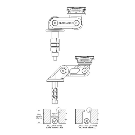 Podstawa QUAD LOCK PRO montowana w sztycę główki ramy czarny