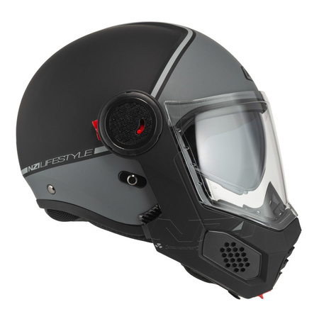 Kask szczękowy NZI MINIMOD SMART BLACK ANTRACITE MATT czarny szary