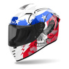 Kask integralny AIROH CONNOR NATION GLOSS biały czerwony niebieski czarny