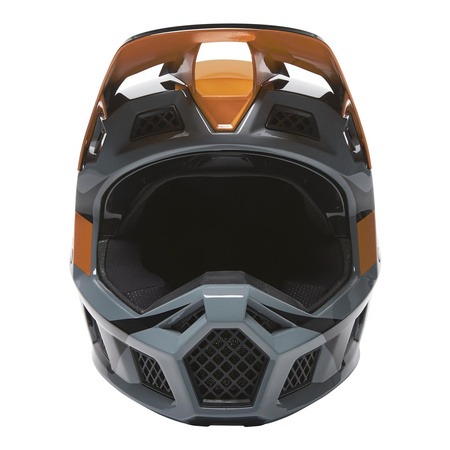 Kask cross FOX V3 RS RIET BLACK/GOLD szary czarny złoty