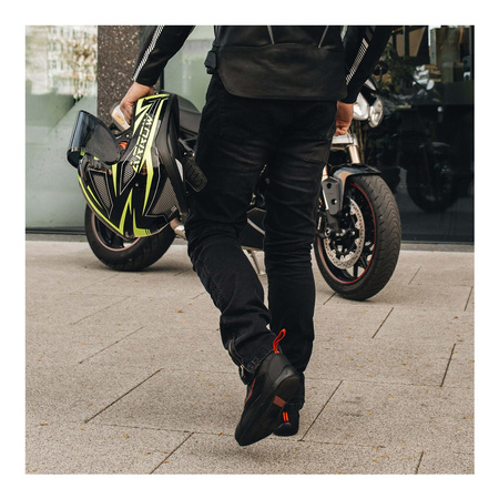 Jeansy motocyklowe OZONE HORNET II WASHED czarny